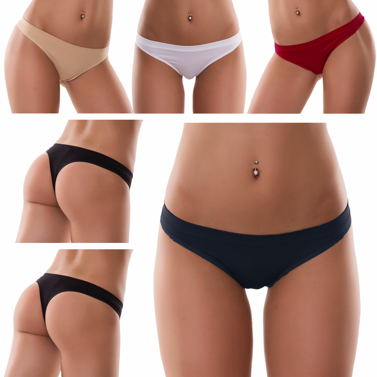 Stock 6 pezzi perizoma donna slip elasticizzato string intimo TOOCOOL T3285-6