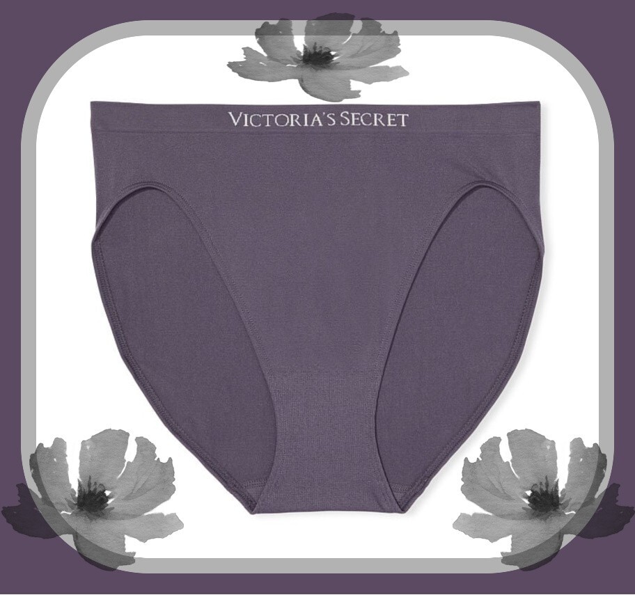 S Grey SEAMLESS NO SHOW FULL COVER Victorias Secret High Leg Waist Brief Pantie