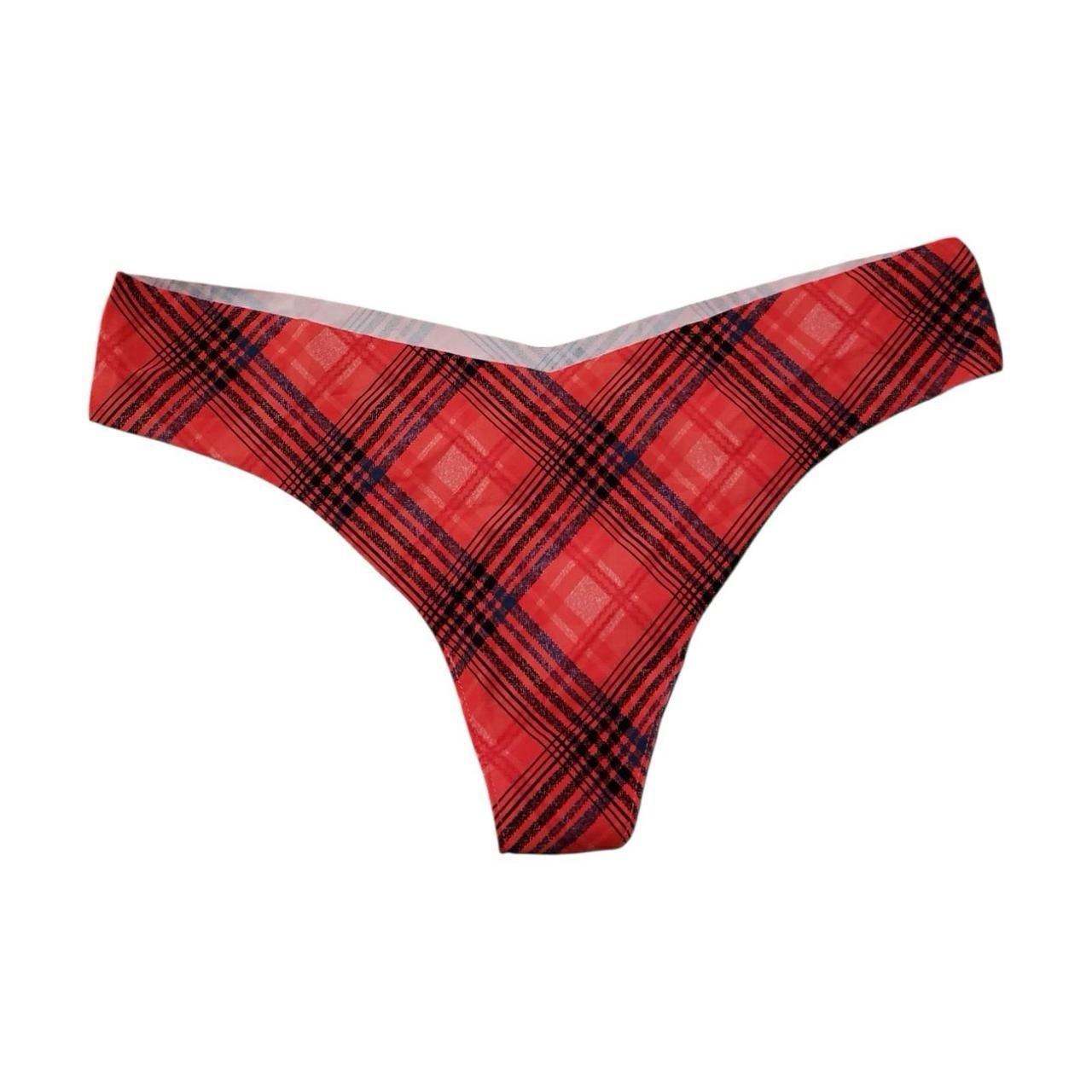 ***NEW** $24 COMMANDO WOMENS BUFFALO CHECK CLASSIC THONG PRINT PANTIES SIZE M/L