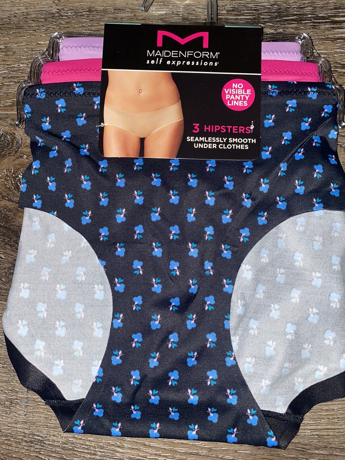 Maidenform ~ 3-Pair Women’s Hipsters Underwear Nylon Blend Smooth (B) ~ XL/8