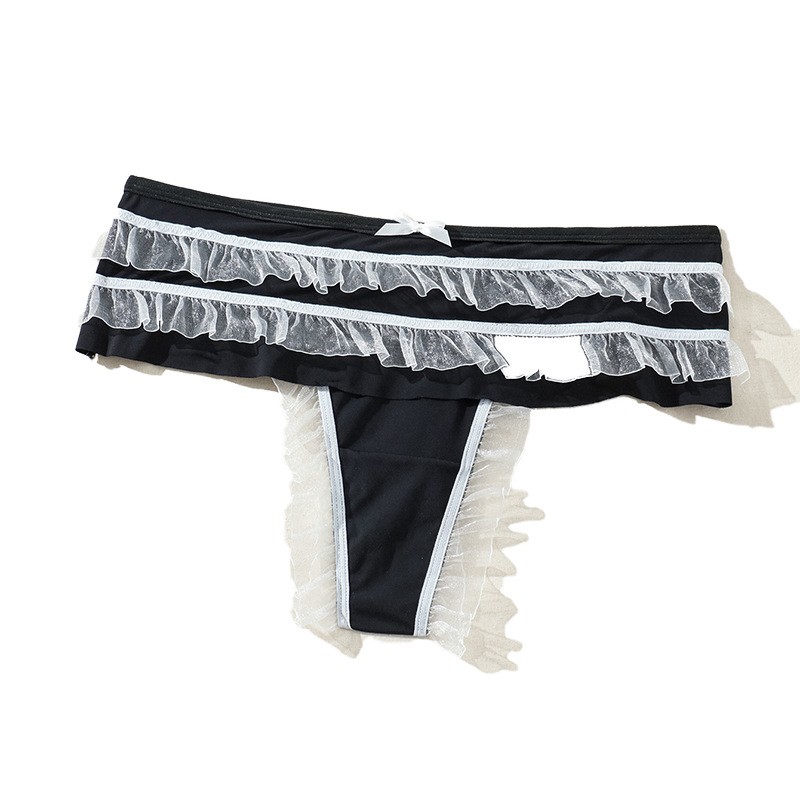 2 Pack Lot Ladies Womens Sexy Panties Thongs Underwear Sheer Sissy Lingeries
