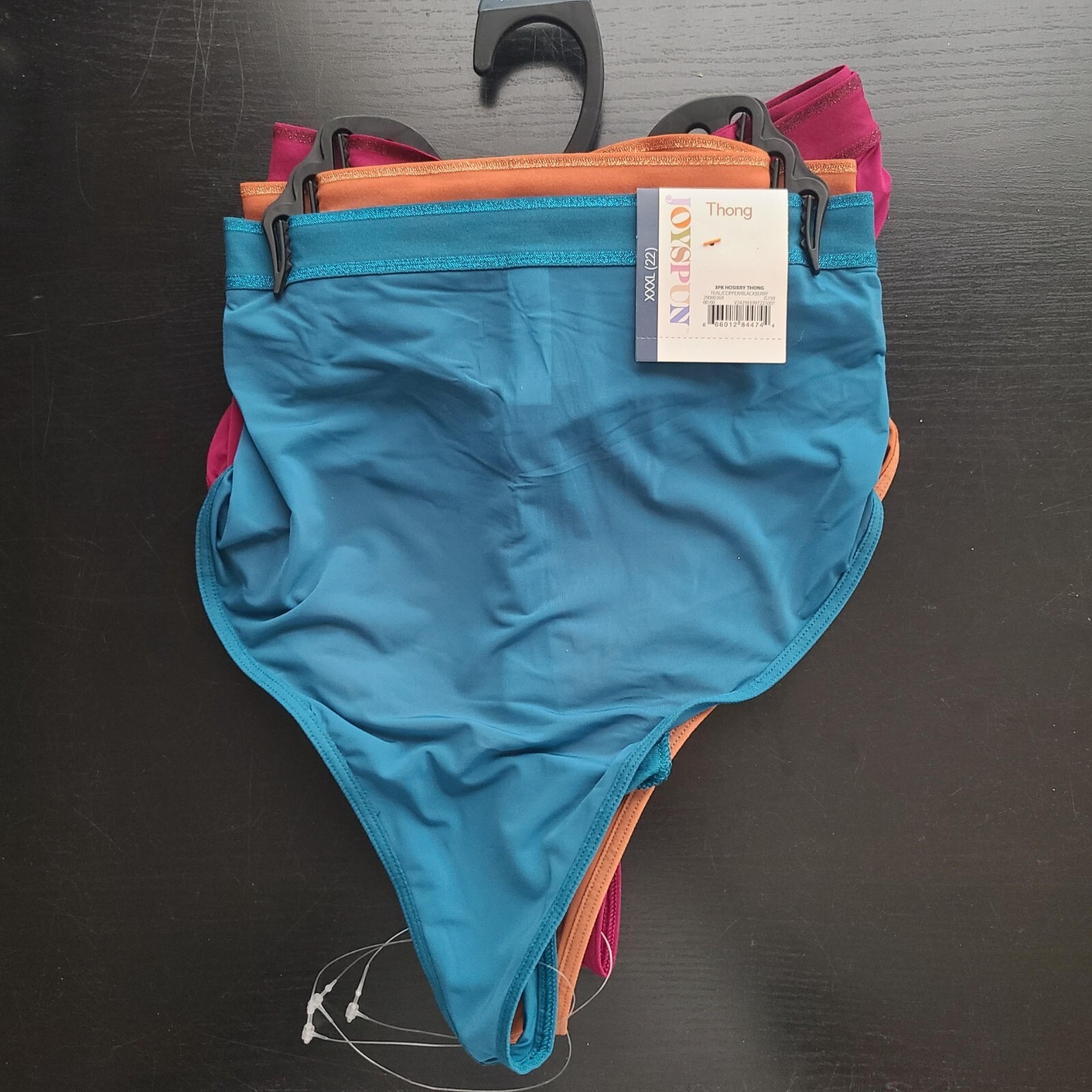 Joyspun 3-Pair Hosiery Thong Womens Underwear Panties Nylon Blend XXXL (22)