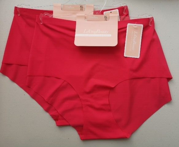 Ladies Pack Of 2 New Raspberry Pink Mid Rise No VLP Knickers Briefs S/M/L/XL