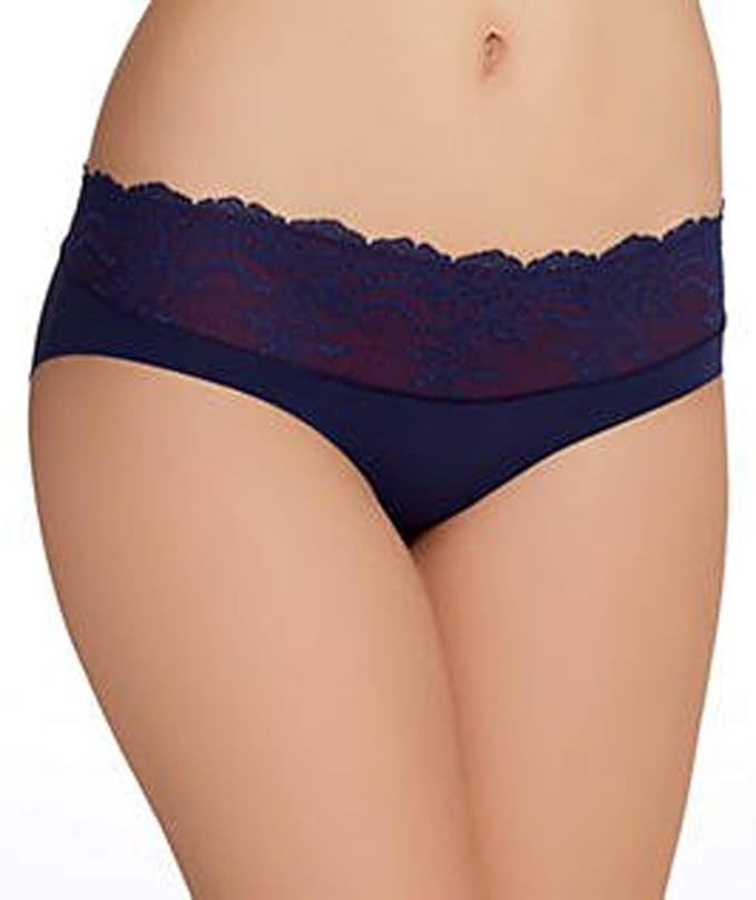 SPANX L26506 Women’s Lace Waist Hipster Deep Lapis Rich Garnet Size S