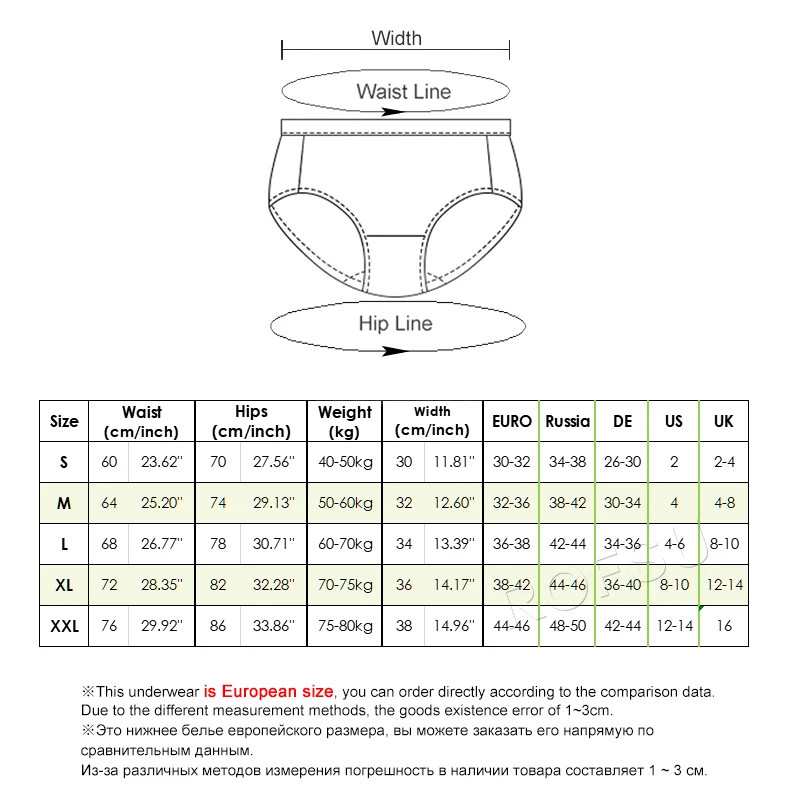 3pc Women Menstrual Briefs Bamboo Cotton Absorbent Leakproof Period Panties