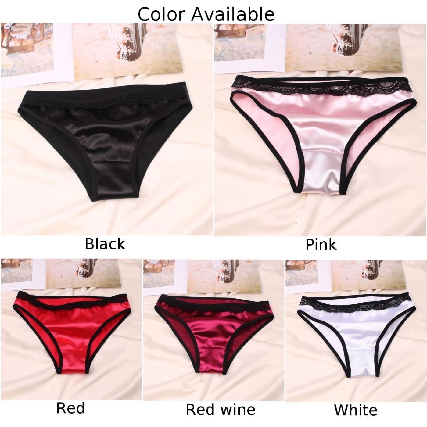Useful Evening Home Underwear Panties Knicker Satin Soft Solid Stretchy