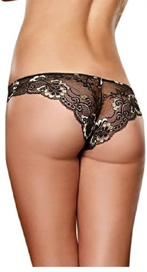 Dreamgirl Glamour Goddess Cheeky Panty Gold XL