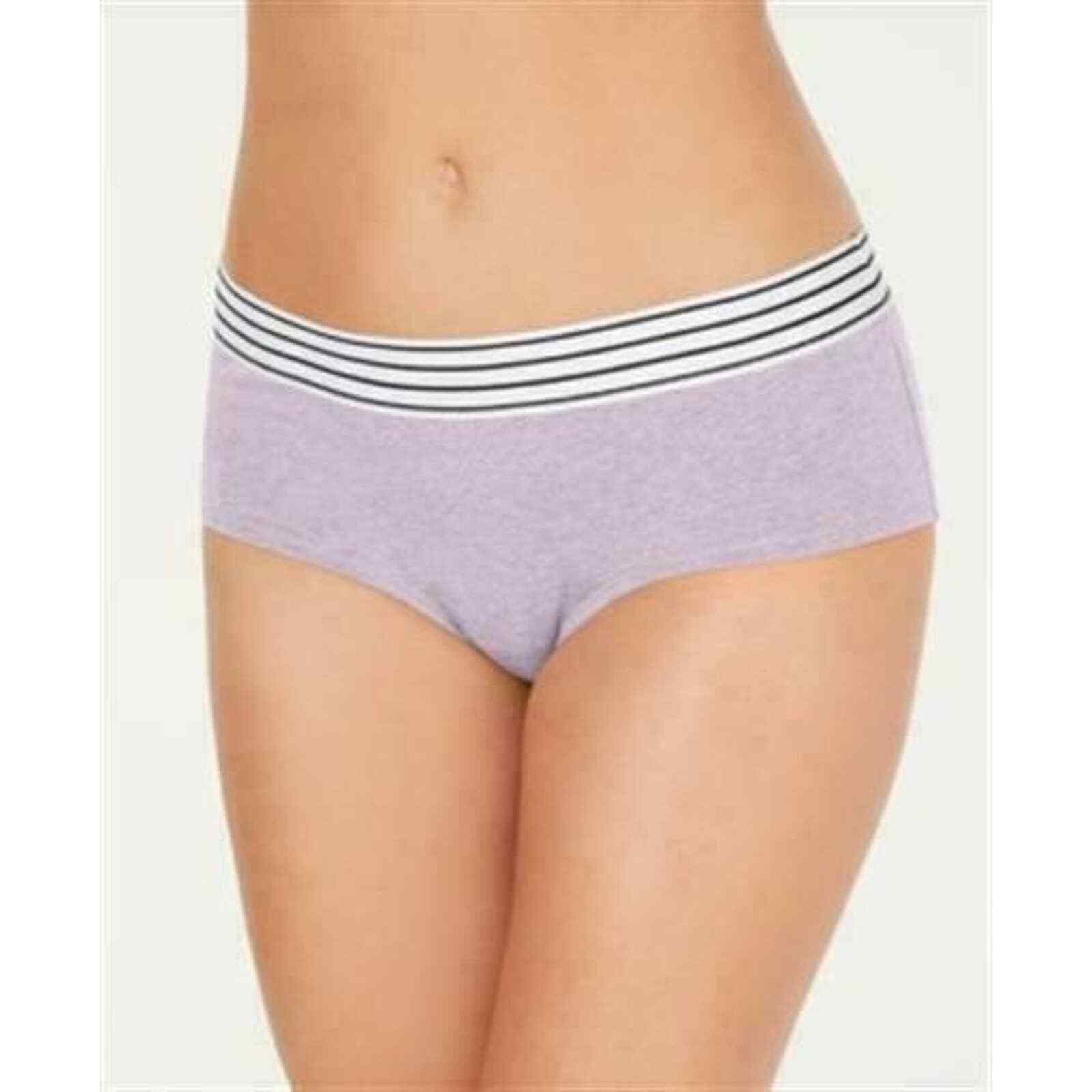 Jenni Moore Elastic Waistband Lavender Grey Heather Medium Hipster Panty