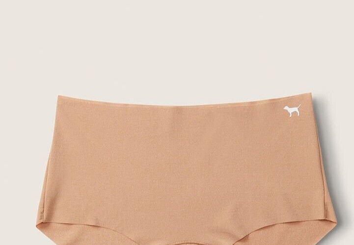 S NOSHOW Mocha Latte Beige LowRise Victorias Secret PINK Boyshort Brief Pantie