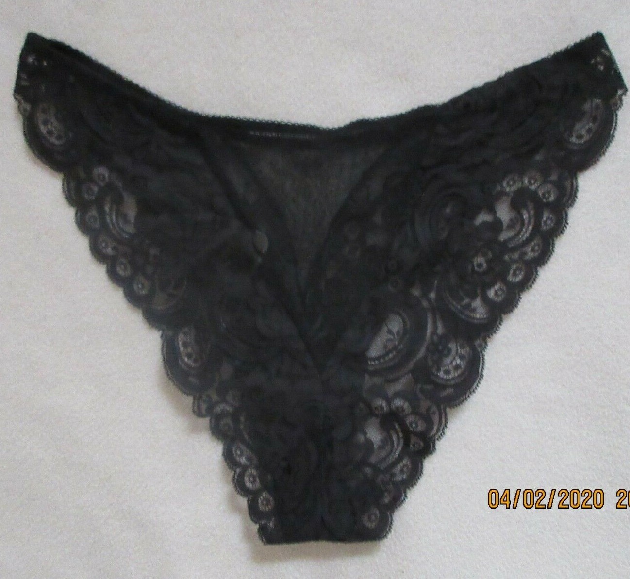 vintage 90s victorias secret black lace panties size M NWOT