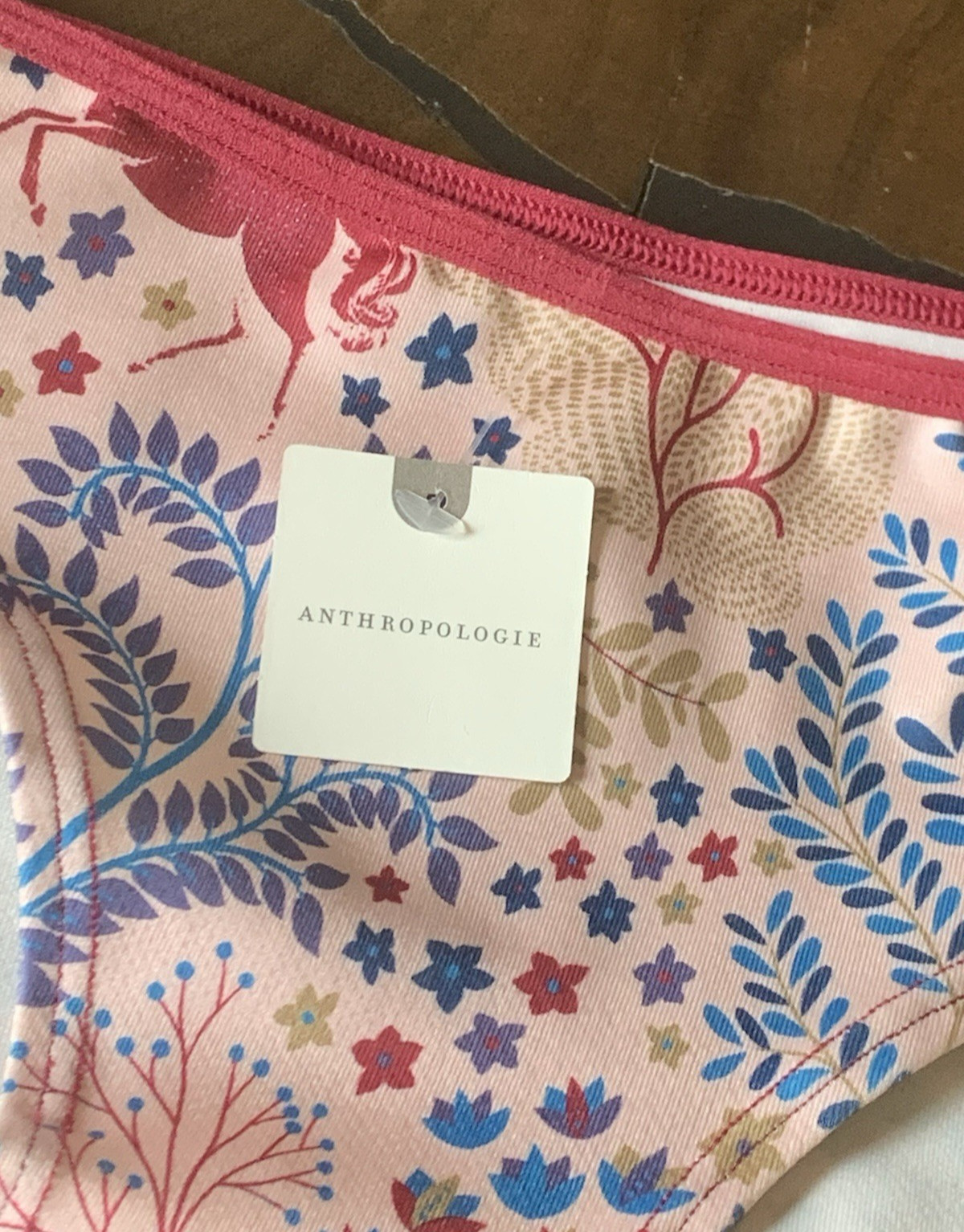 NWT Anthropologie The LyreBird Skin Seamless Printed Hipster Briefs Size XXS/XS