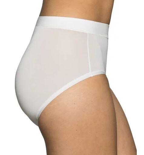 Vanity Fair White-Purple-Beige Microfiber Radiant 3 Pack Brief Panties M/6 Soft
