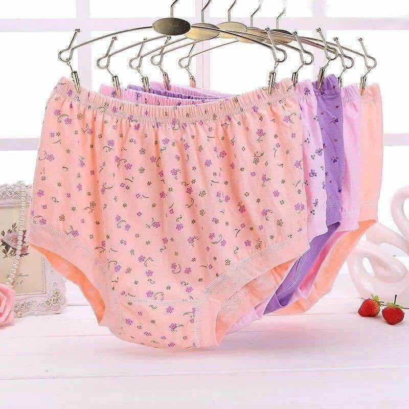 4 Pack Women Underwear High Waist Cotton Breathable Full Coverage Panties Briefs