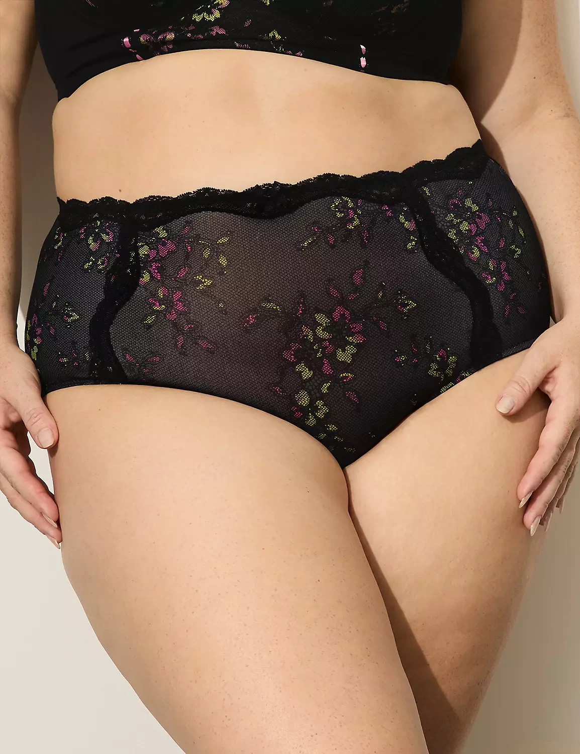 Cacique Seriously Sexy Strappy-Back FULL BRIEF ROSALINE TAP LACE Size 22 24