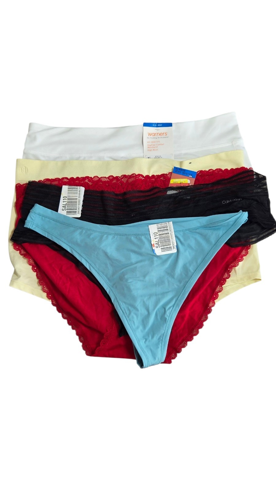 Women Size XL Bundle of 5 Brand Panties Briefs Thongs Bikini NEW See Description