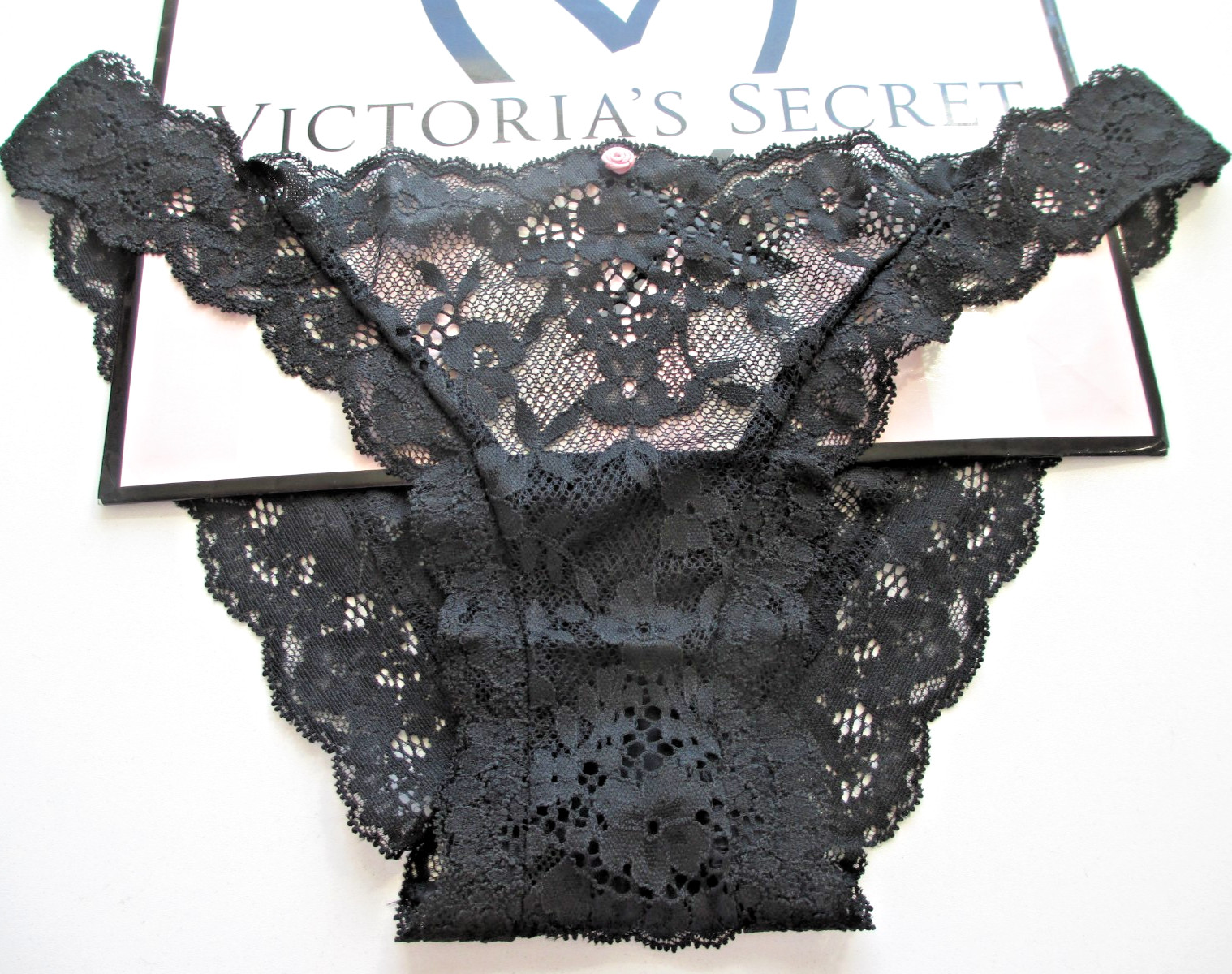 VICTORIA’S SECRET DREAM ANGELS Bikini Panty M L XL Black NWT Lace FREE SHIP 4+