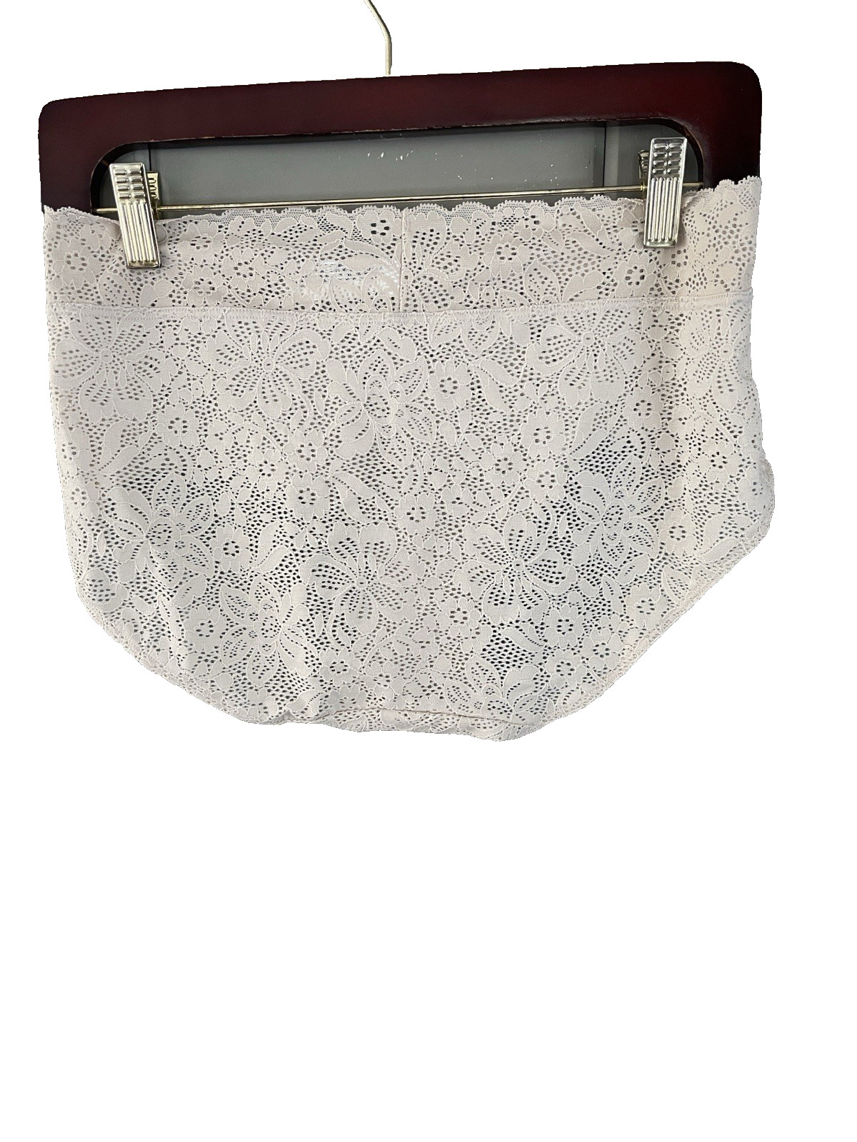 NWT Maidenform Lace Brief Panty Beige Large Sissy Feminine Whimsical Girly