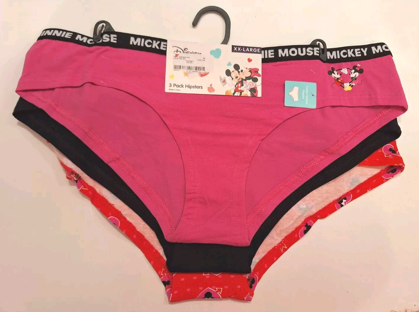 3-Pack Disney Womens Minnie Mouse Hipster Panty XXL ADORABLE