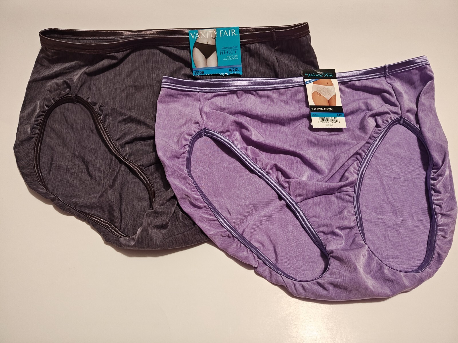 2 Pr Vanity Fair Panties steel grey/Lilac 9xL