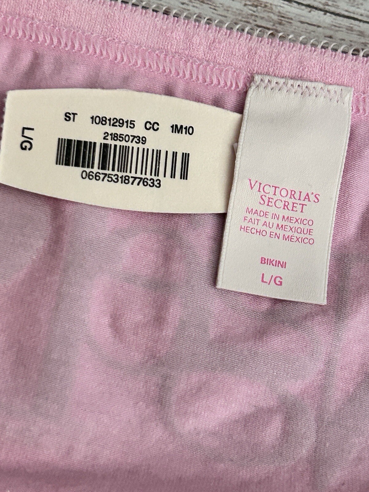 NWT Vtg Victorias Secret Pink “Angel”Wings Bikini Small Gold Heart Bling Sparkle