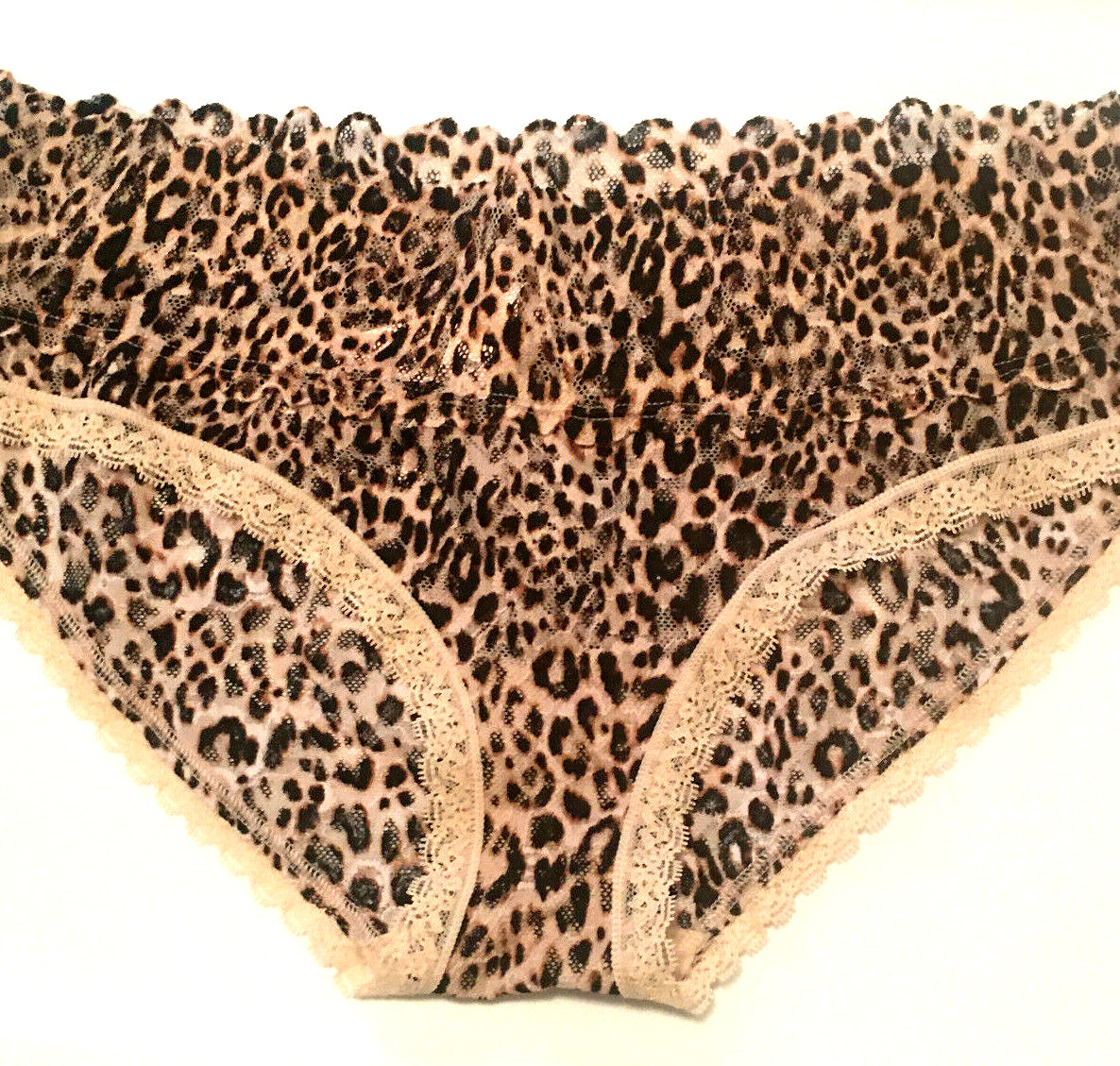 Victorias Secret Sexy Animal Print Hiphugger Hipster Panty Size S Leopard Lace