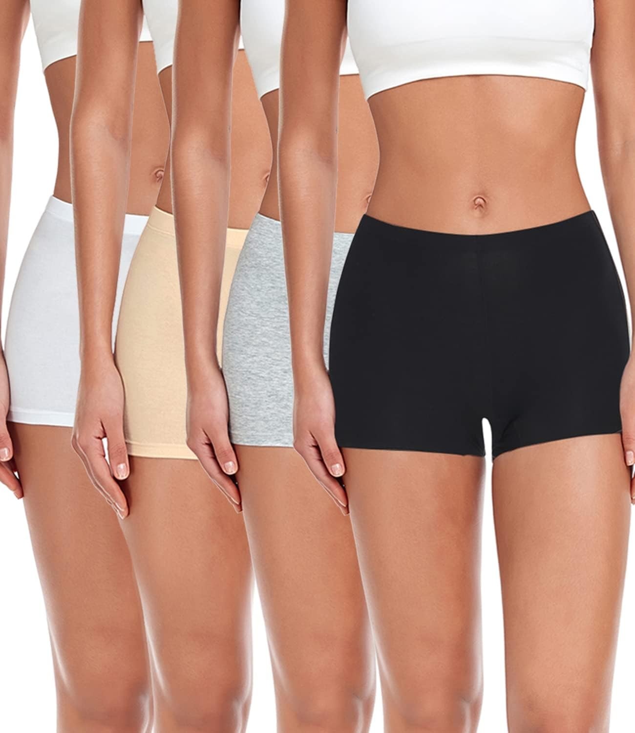 Women’s Boyshorts Panties Cotton Boxer Briefs for Ladies Underwear Shorts wit…