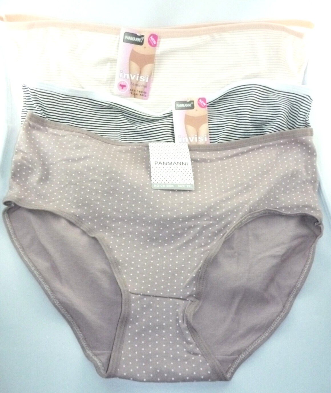 Ladies Bikini Briefs 3 Pack, Cotton, 3XL