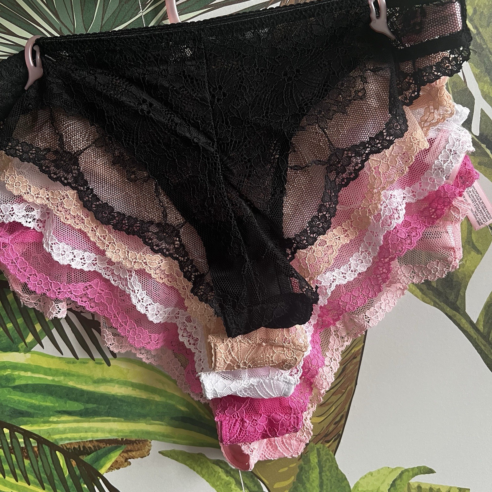 SiZE L – juicy couture 5 PACK INTIMATES Panty Color:Pink Peach Black White Brown