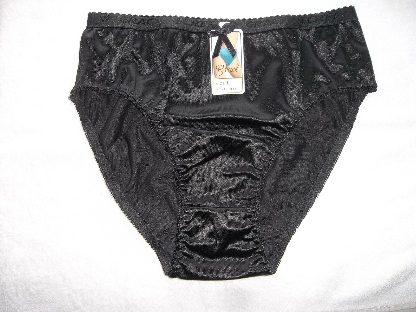 NWT Grace vintage-style satin bikini/brief panties, choose from 10 colors size L
