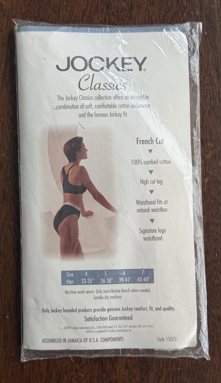 Vintage Jockey Classics French Cut Panty Women Sz 7 Cream 100% Cotton 1997 New