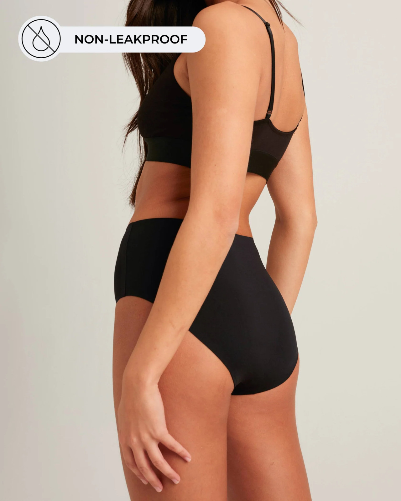 NEW! $34 SAALT NON-LEAKPROOF SEAMLESS HIGH WAIST BRIEFS UNDERWEAR BLACK SZ XL