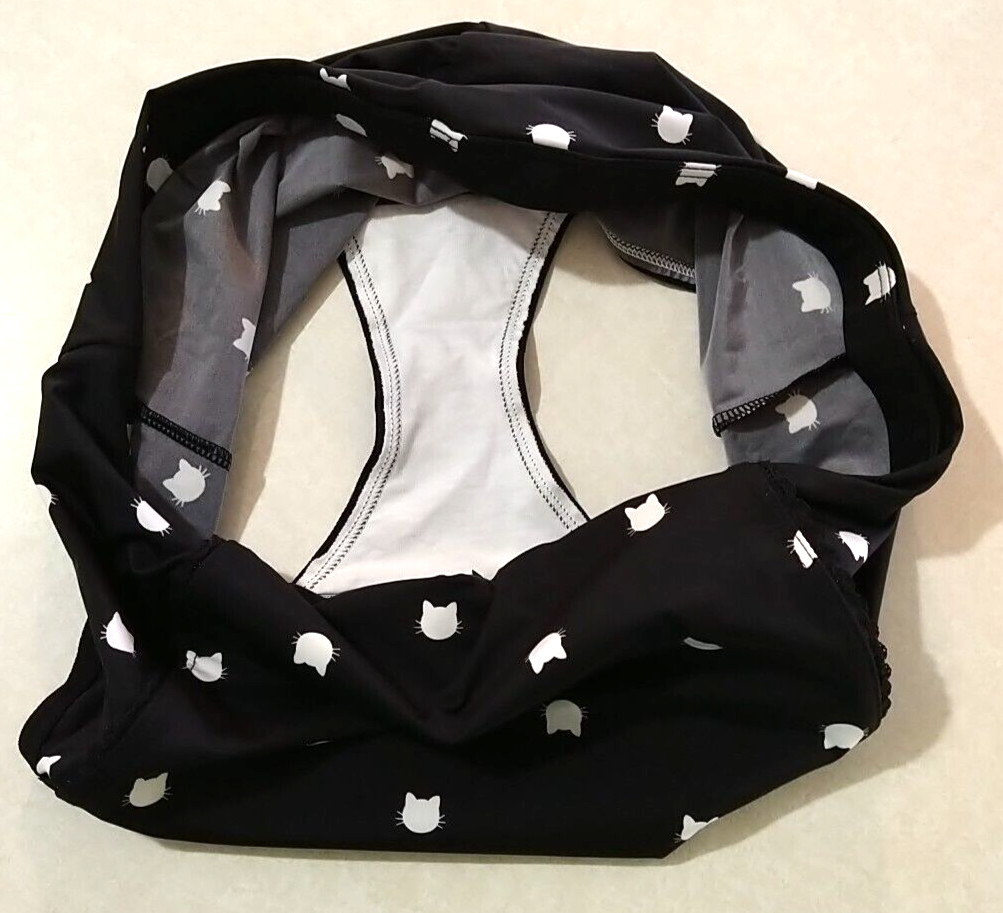Torrid Adorable Black Cat Phase Print Retro High Rise Brief Panty Plus SZ 1 NEW