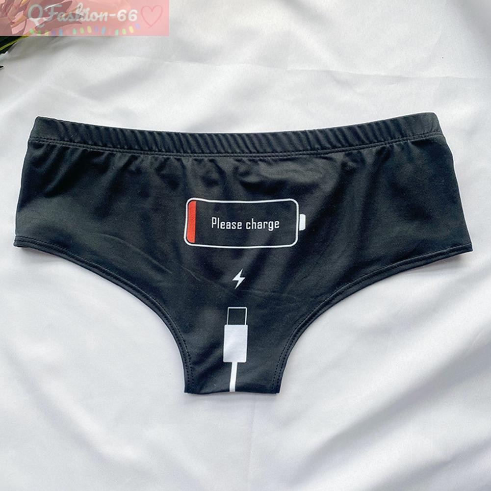 Women Low Rise Cotton Briefs Graphic Print Panties Soft Knickers Underwear