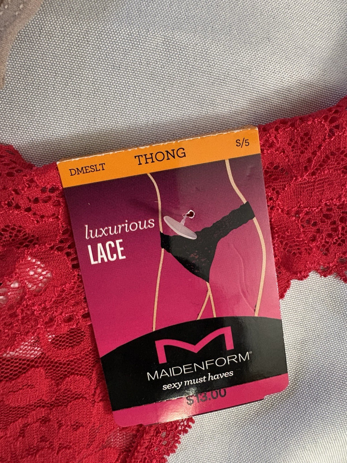 NEW Maidenform Luxurious Lace Thong Women’s Small DMESLT 2 Pair Maidenform Thong