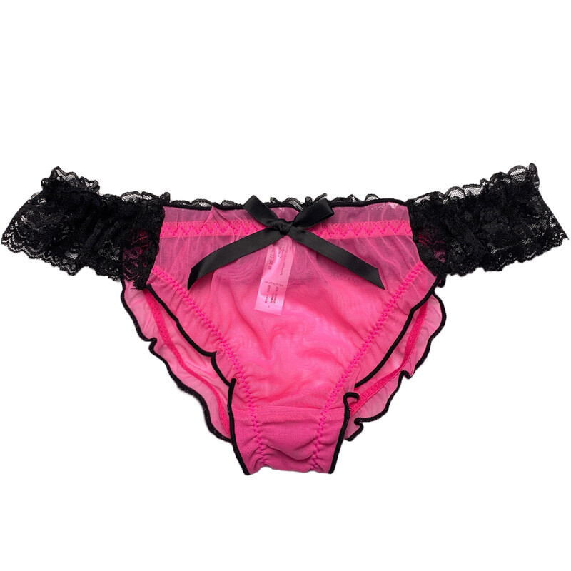 4PCS/LOT Sexy Womens Sheer See Through Panties Underwear Lace Briefs Lingeries