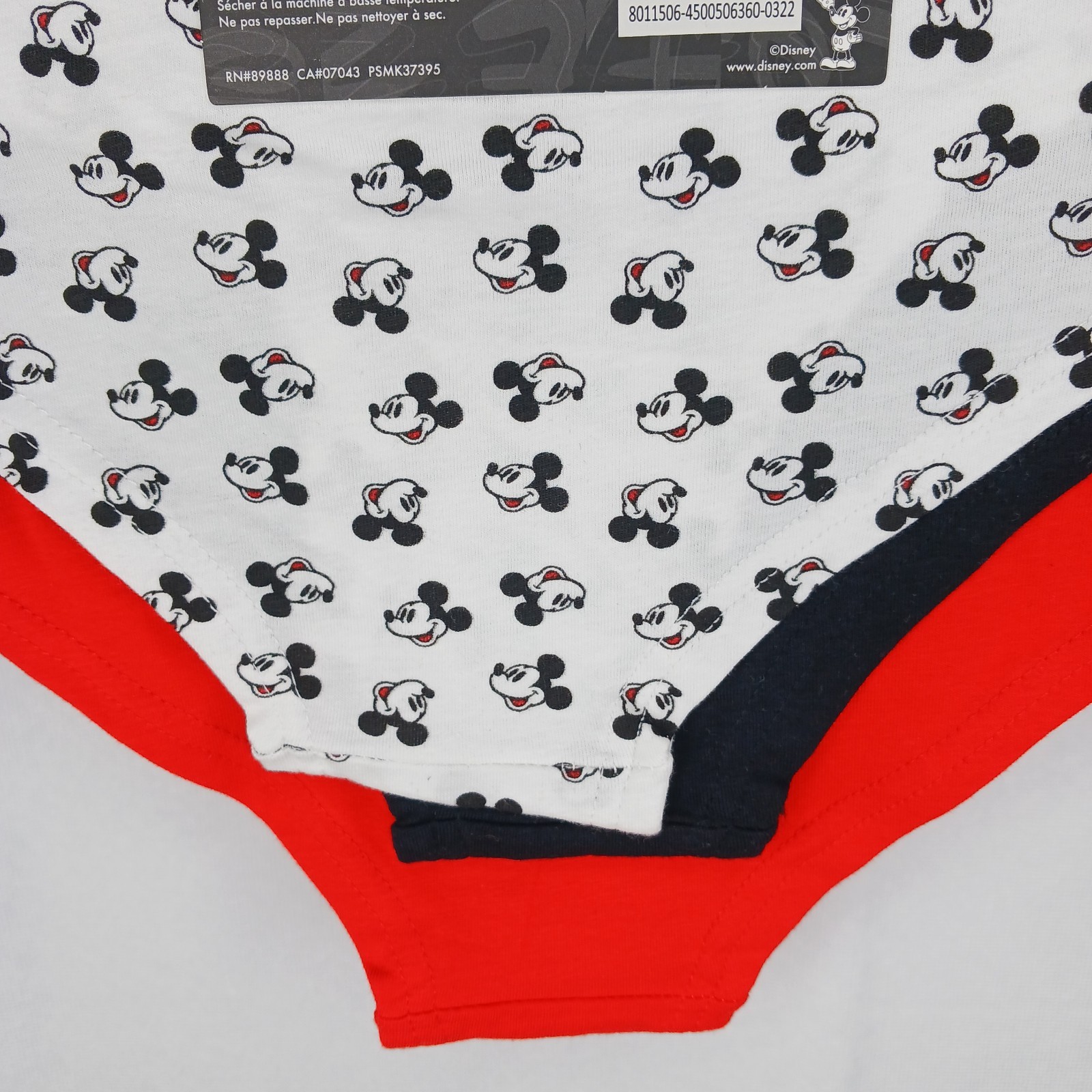 Mickey Mouse Disney Women’s 3 pack Hipsters Size L Cotton stretch
