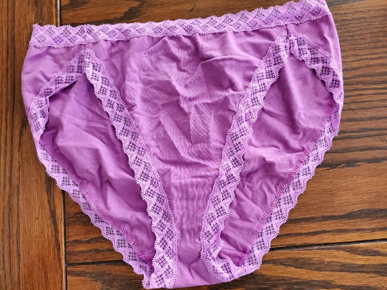NWT NATORI HI-CUT COTTON LYCRA PANTIES 152058 PURPLE ORCHID L