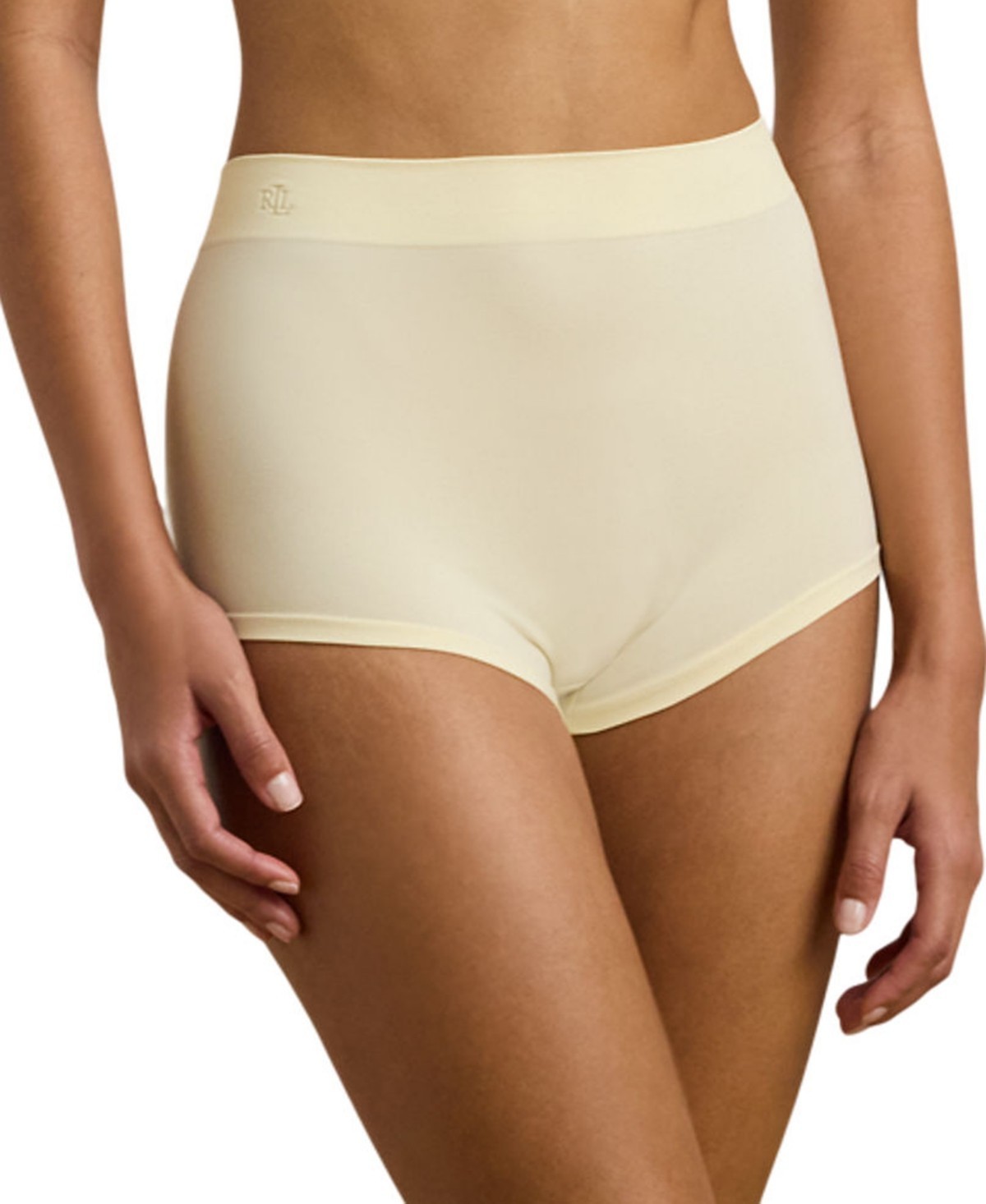 NWT RALPH LAUREN Seamless Boyshort Underwear Sz XXL Lemon Chiffon