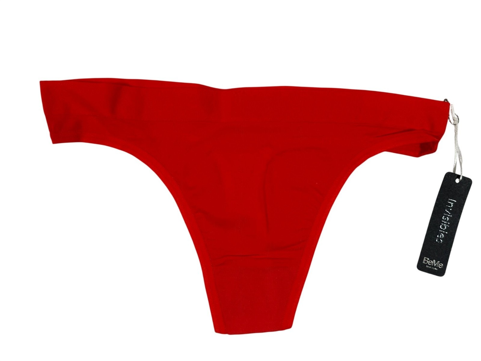 BeMe Invisibles Womens Red Thong XS Seamless Lightweight Soft Comfort Stretch