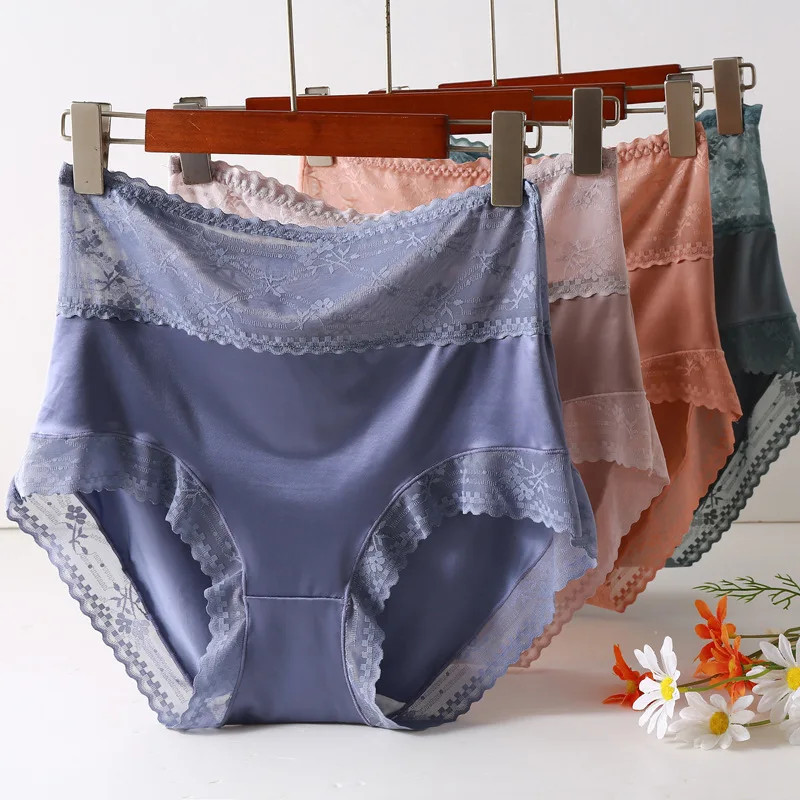 High Waist Panties Plus Size Seamless Soft Stretch Briefs Underwear Comfort