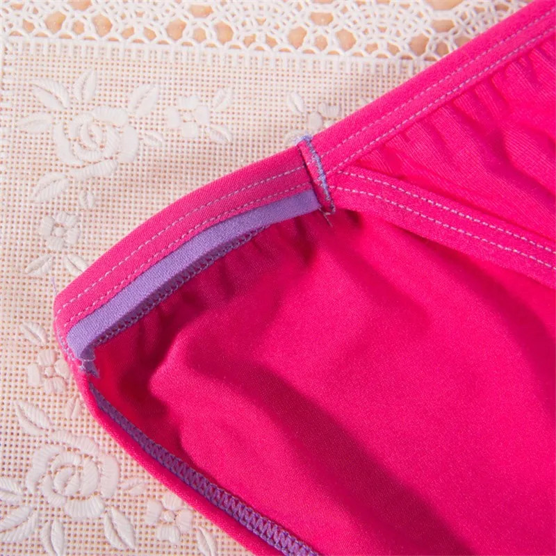 Low Rise Cotton Bikini Panties Women Seamless Soft Stretch Comfort Briefs 4 Pcs