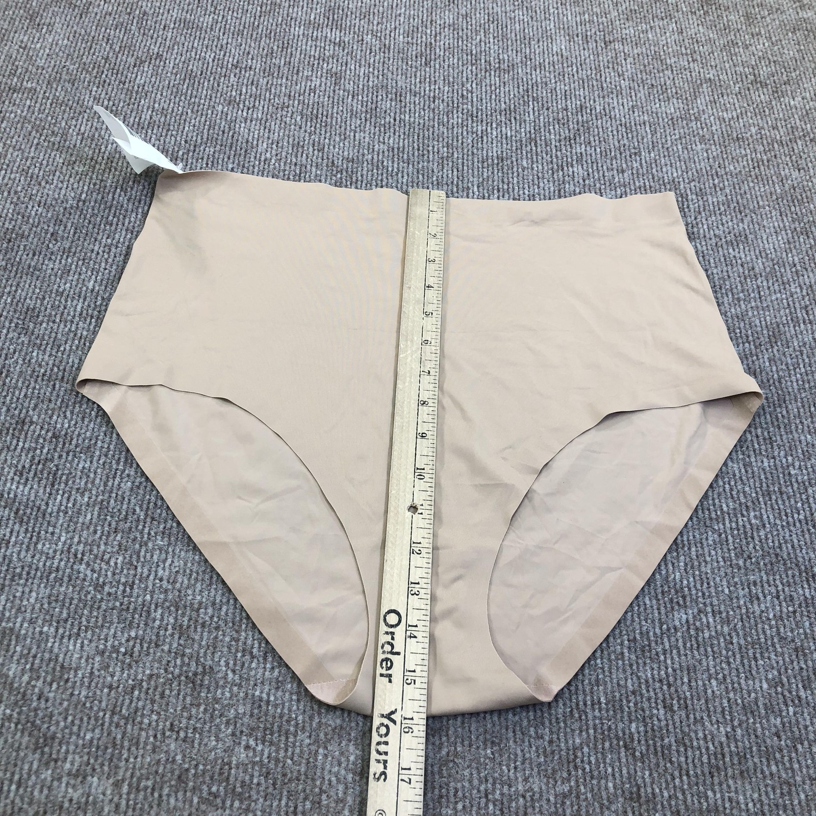 Underwear Womens L Beige Seamless High Waist Brief Panties Microfiber Stretch