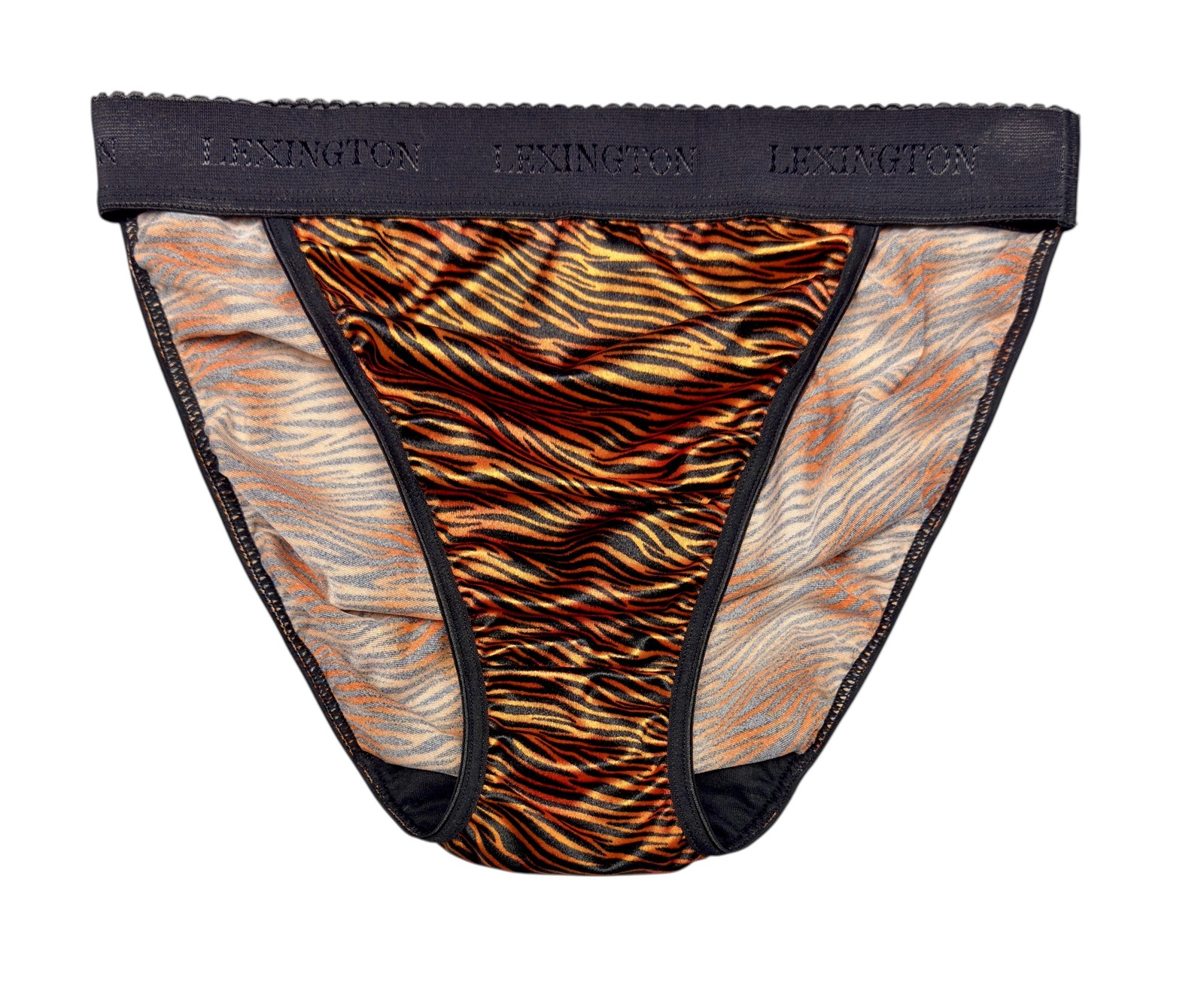 Rio Satin Panty Wide Waistband Tiger Print 3XL