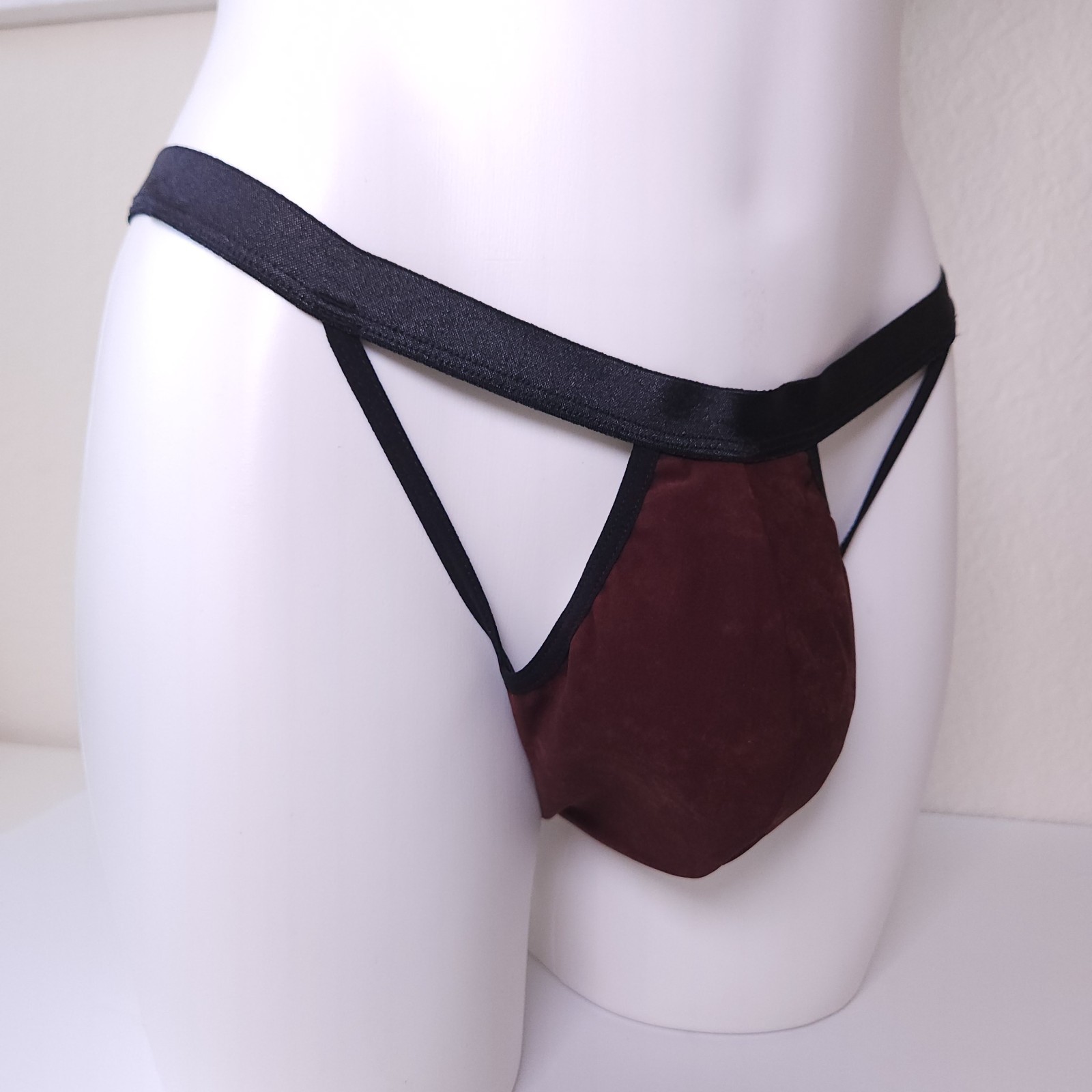 2XL men’s thongs with front pouch, European peek-a-boo thongs