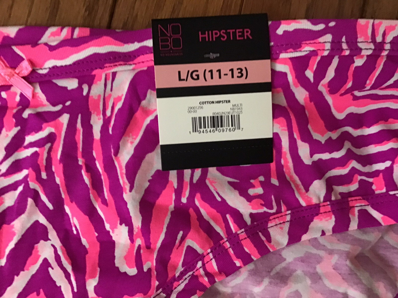 NWT NOBO No Boundaries Hipster Panties Size Large (LOT OF 3 Hipsters) (C15-1)