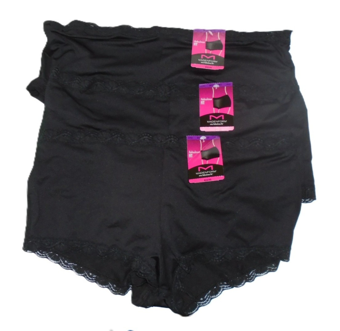 NEW LOT OF 3 WOMENS MAIDENFORM 40760 TAGLESS BOYSHORT UNDERWEAR PANTIES SZ 9 2XL