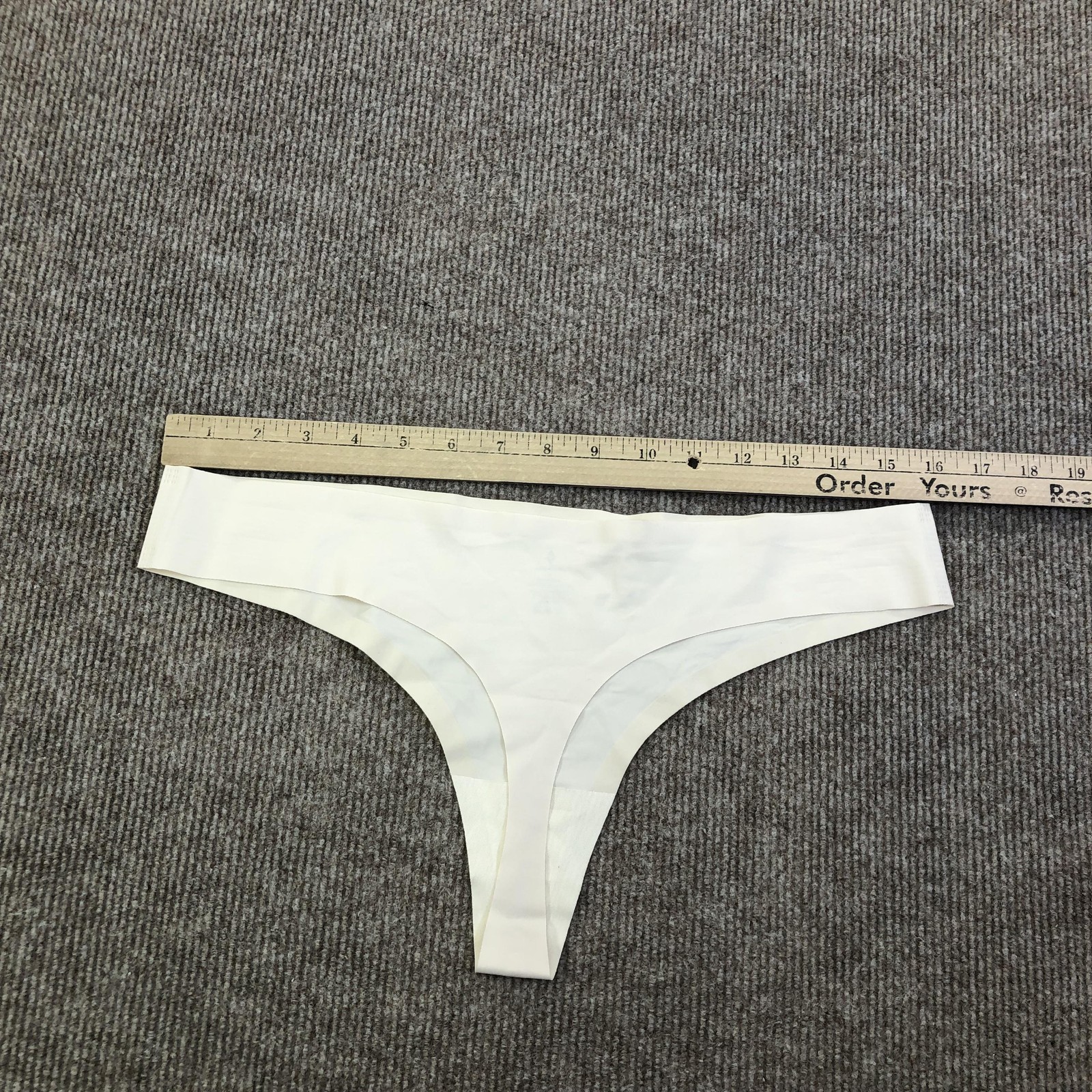 EBY Underwear Womens XL White Seamless Thong Panties Microfiber Stretch