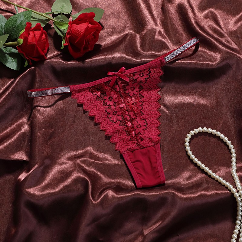 6 Pack Lot Sexy Womens See Through Lace Panties Thongs Underwear Sissy Lingerie