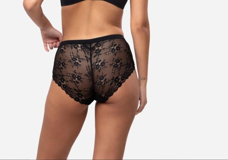 Underoutfit Lace Brief Deep Red Wine Large Discontinued Color Style 912 NWOT