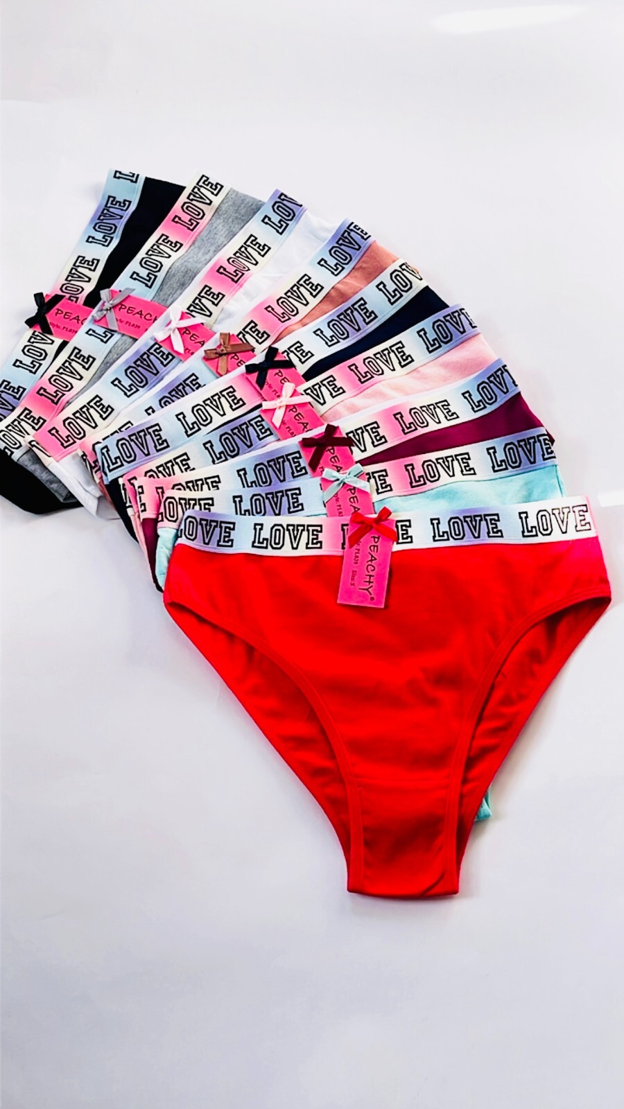 LOT 6-12 Womens Bikini Panties Brief Floral LOVE Cotton Underwears Long Leg S-XL